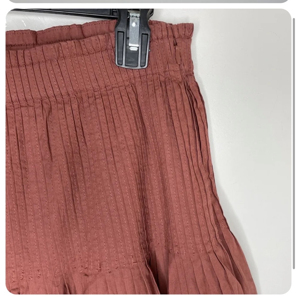 Anthropologie Brown Pleated Skater Tennis Bama Rush Skirt XS - Picture 6 of 8